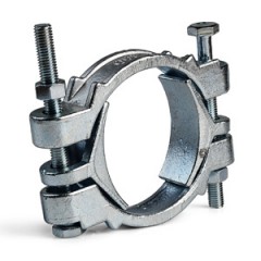 Хомуты чугунные двухболтовые